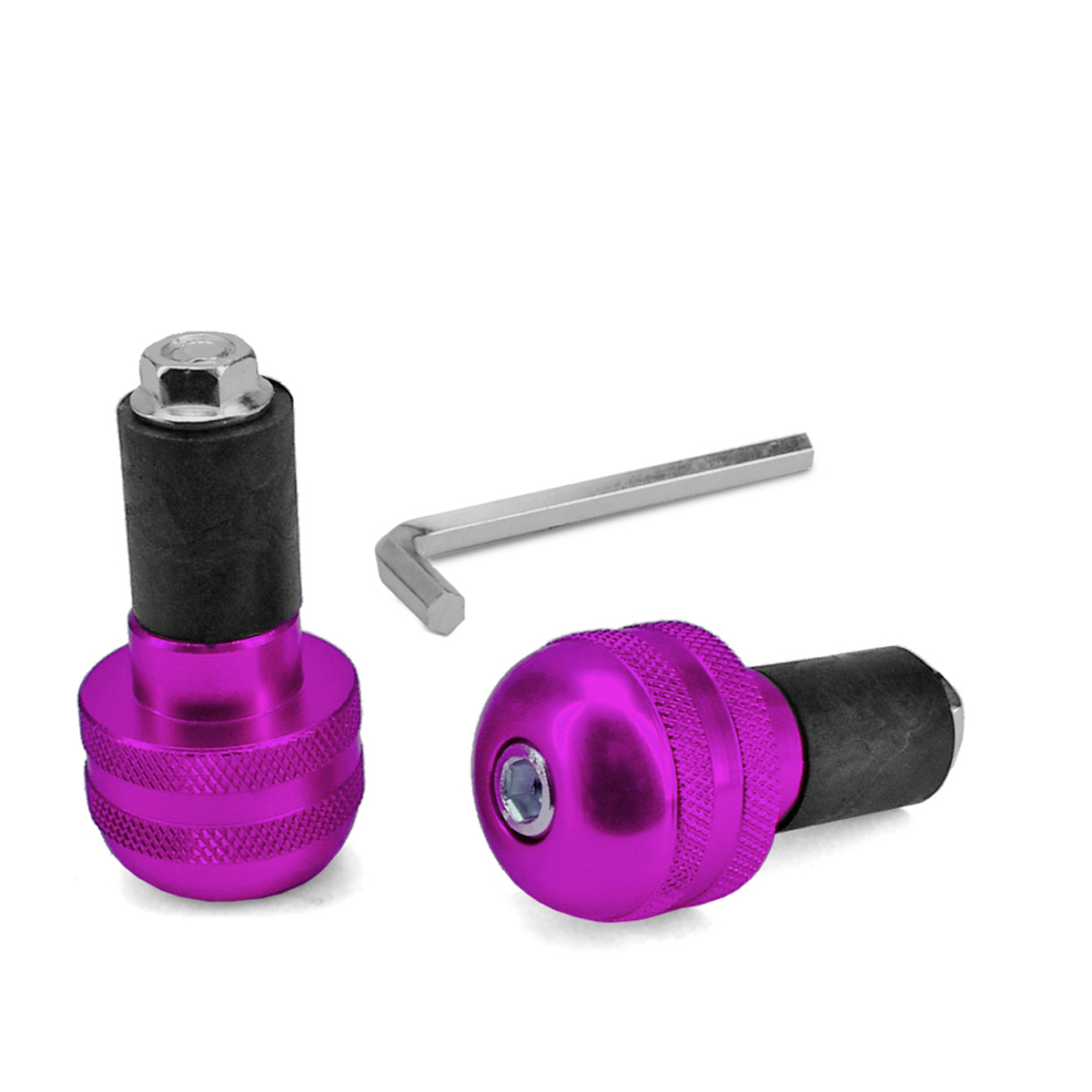 Embouts de guidon anodisés (la paire) diam17mm - Carbone