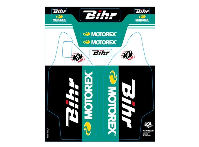 Kit de déco de fourche Kutvek Bihr/Motorex Kawasaki KX85