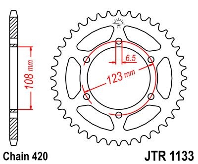 Couronne JT Sprockets Acier pas 420 53 dents - Pour Derbi GPR Racing 0