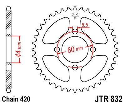 Couronne JT Sprockets Acier pas 420 49 dents - Pour Yamaha DT 50 MX 81