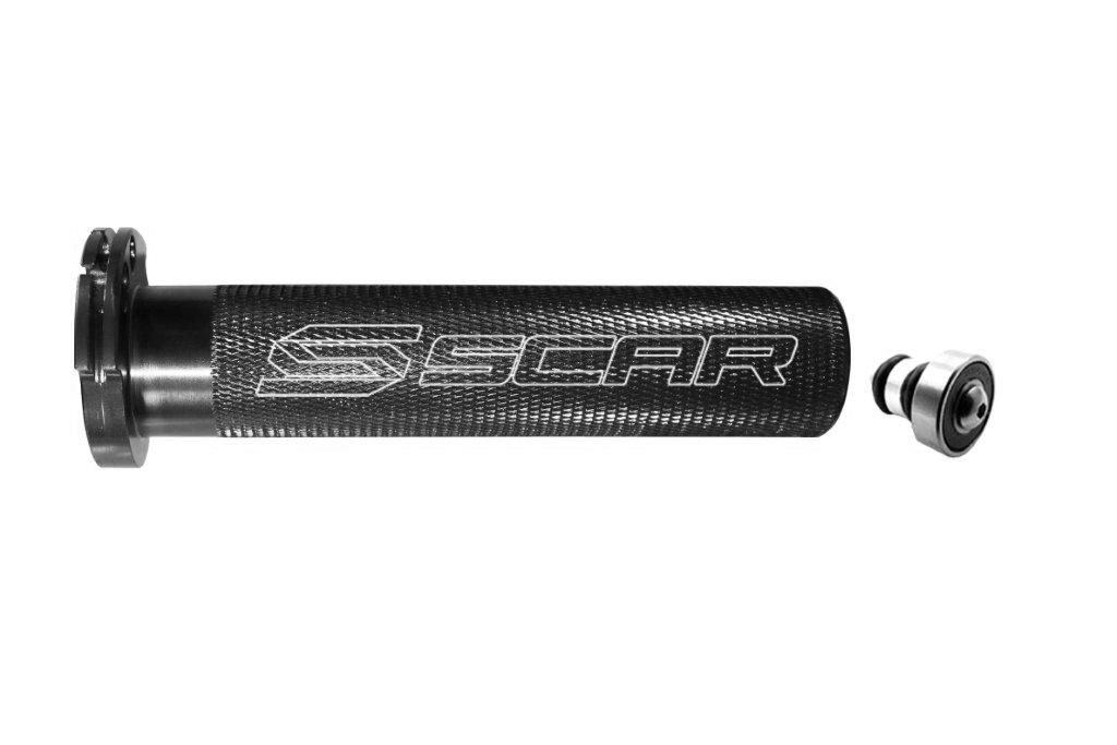 Barillet de gaz Scar aluminium noir avec roulement pour Yamaha YZ 125