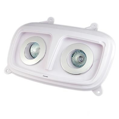 Double optique MBK Booster Spirit / Yamaha Bw's 04- blanc / chromé