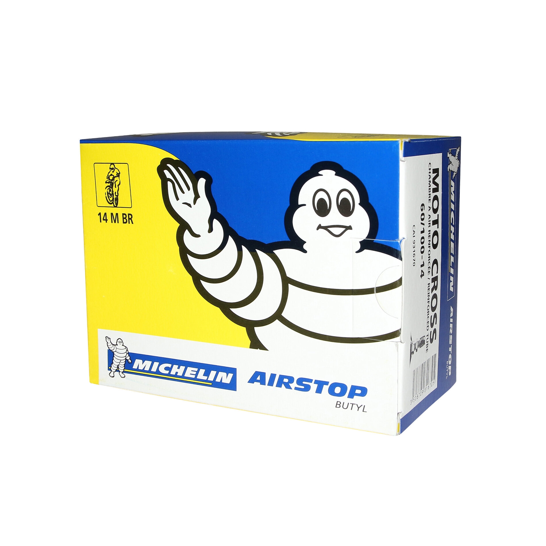 Chambre à air Michelin offroad 60/100-14 valve droite