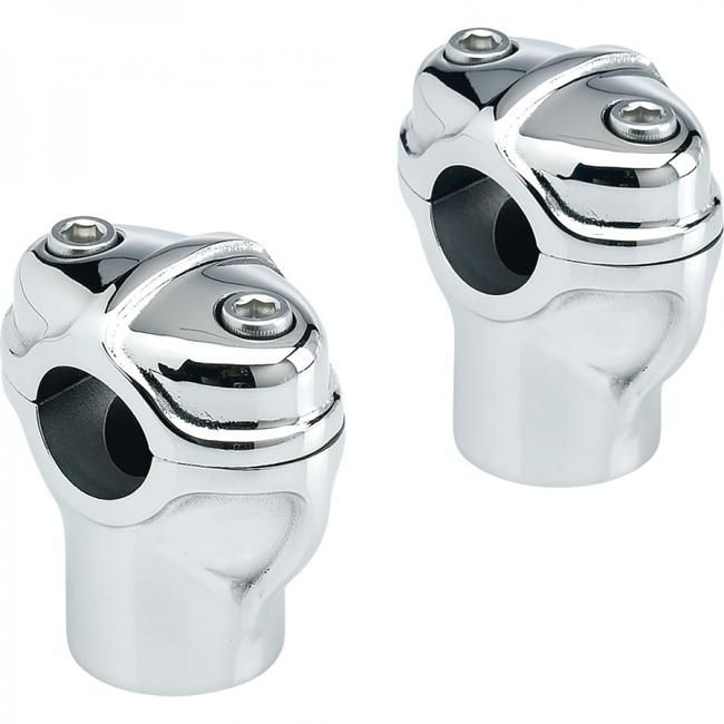 Pontet de guidon Biltwell Gordo chromé Ø 25,4 mm 2