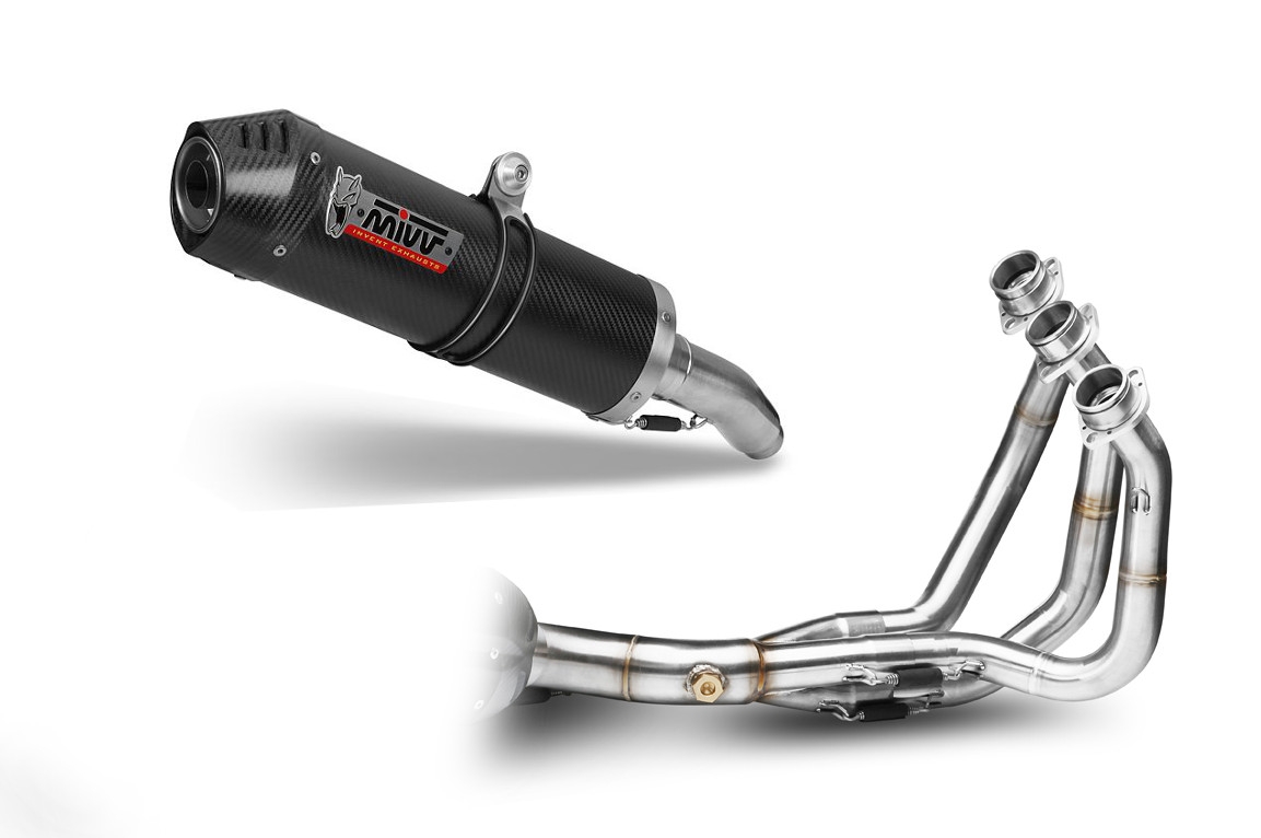 Ligne complète 3x1 MIVV Oval carbone / casquette carbone Yamaha MT-09