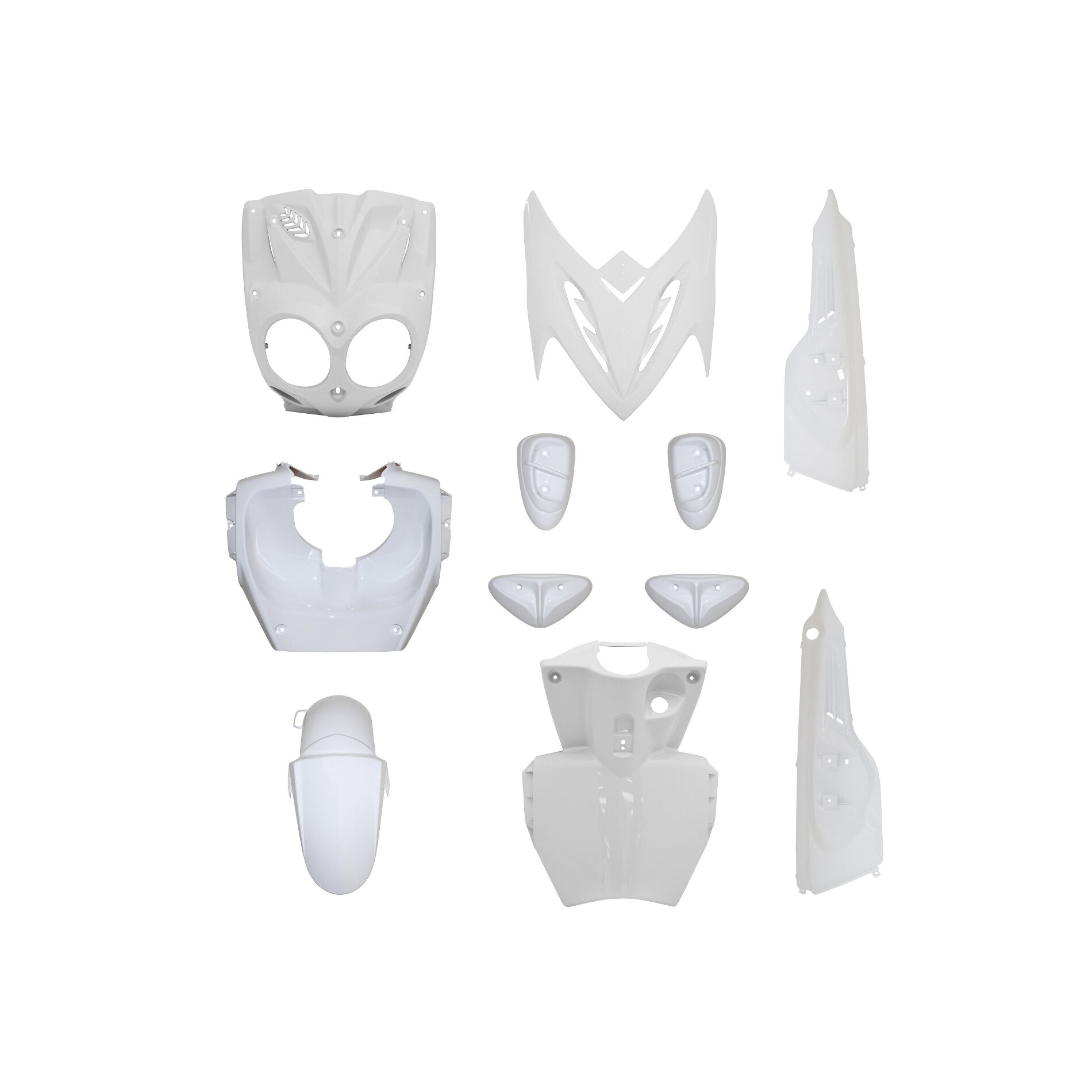 Kit carrosserie 11 pièces blanc avec pads blanc adaptable Stunt/Slider