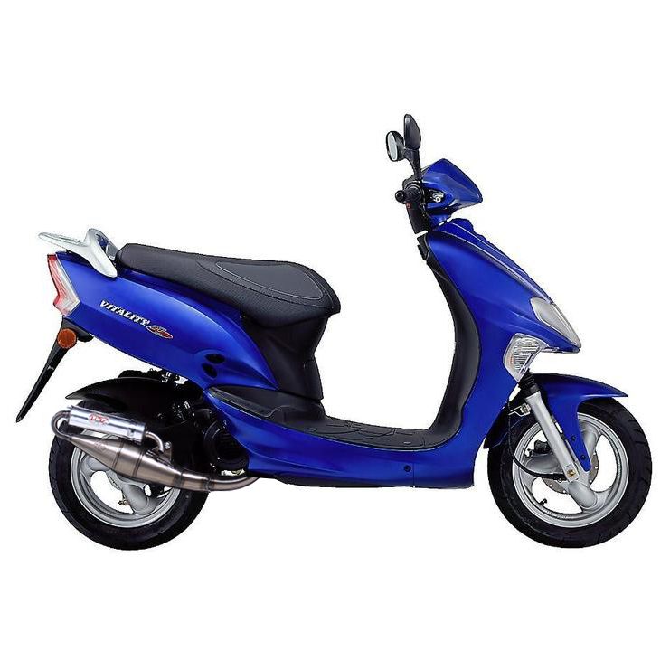 Pot déchappement scooter Leovince Hand Made TT pour Kymco Vitality 50