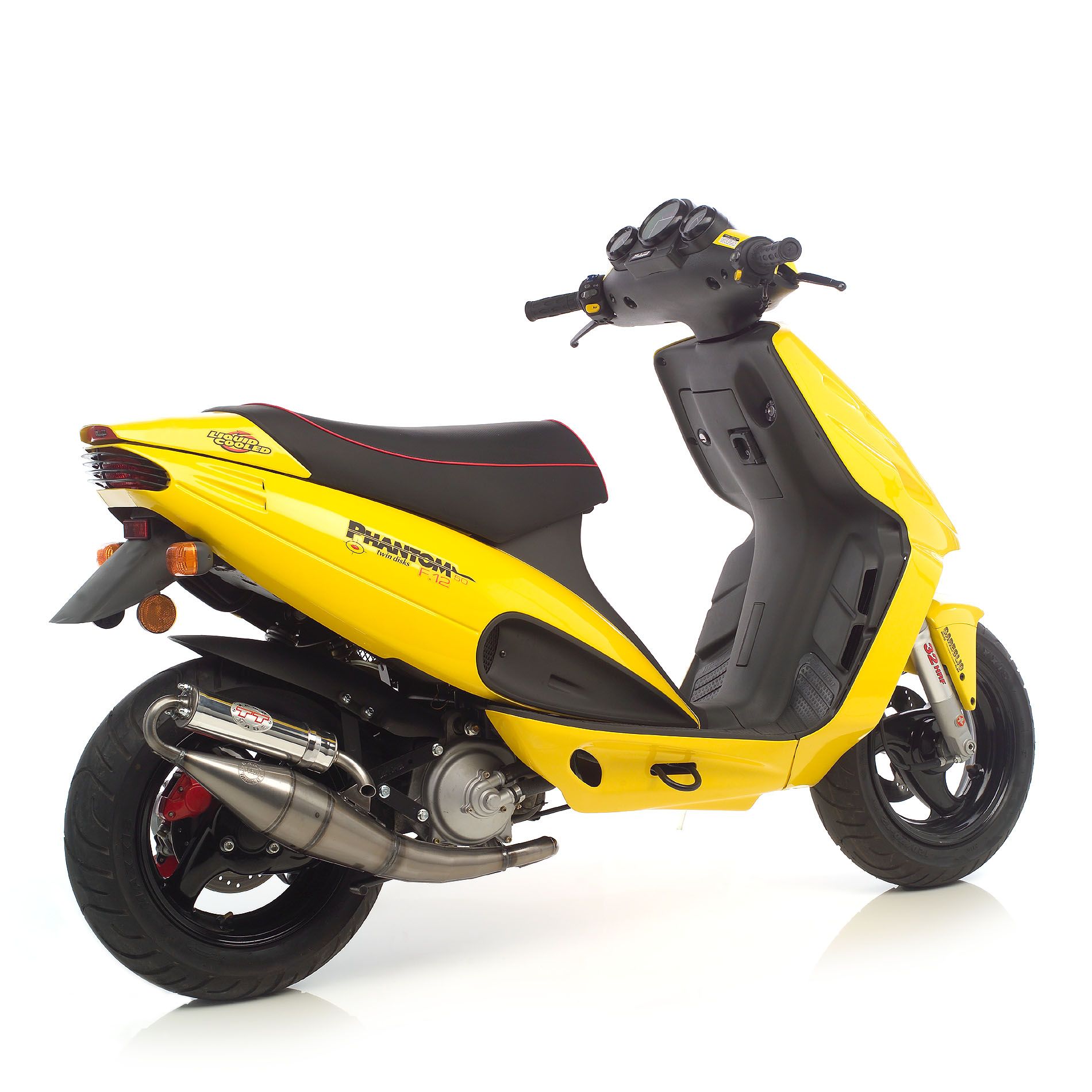 Pot déchappement scooter Leovince Hand Made TT pour Malaguti F12 Phan