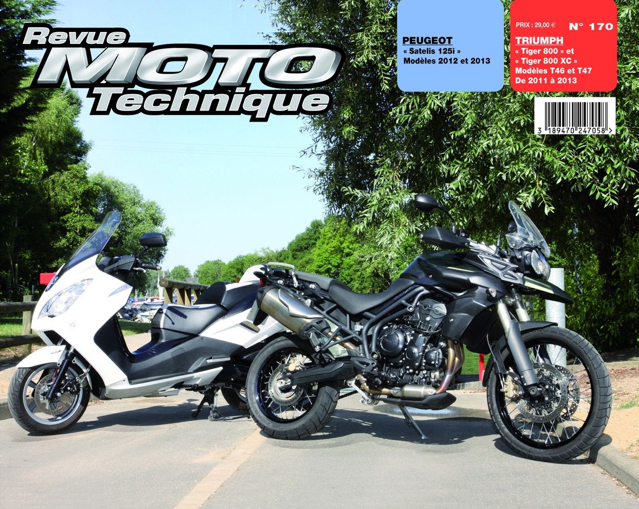 Revue Moto Technique 170 Peugeot Satelis 125 / Triumph Tiger 800