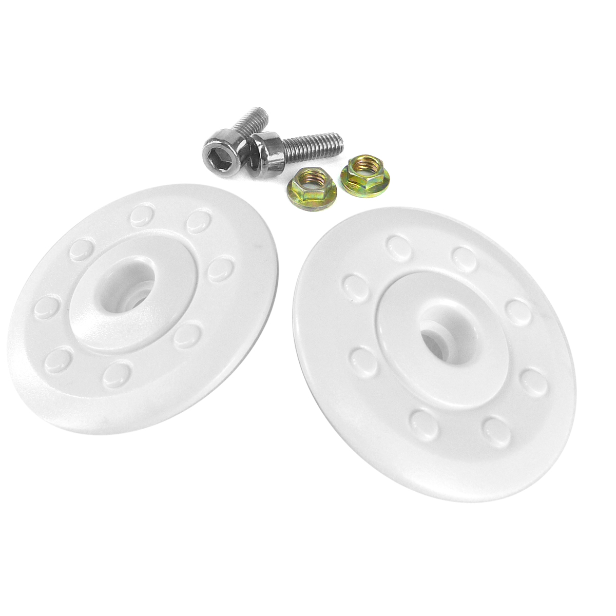 Visserie blanche casque jet double Visière aero sb18 (la paire)