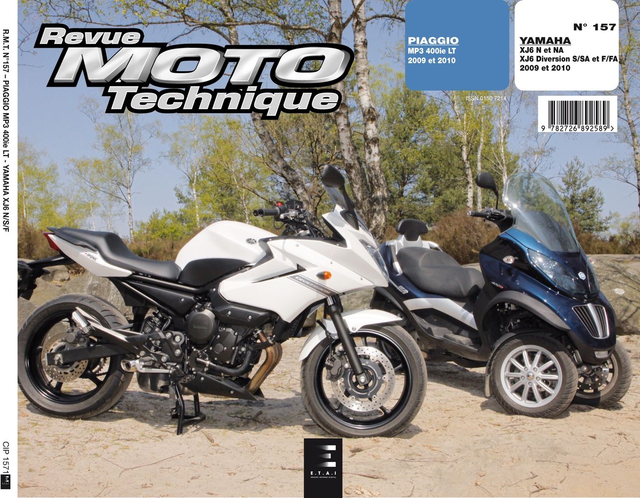 Revue Moto Technique 157.1 Piaggio MP3 400 LT / Yamaha XJ6