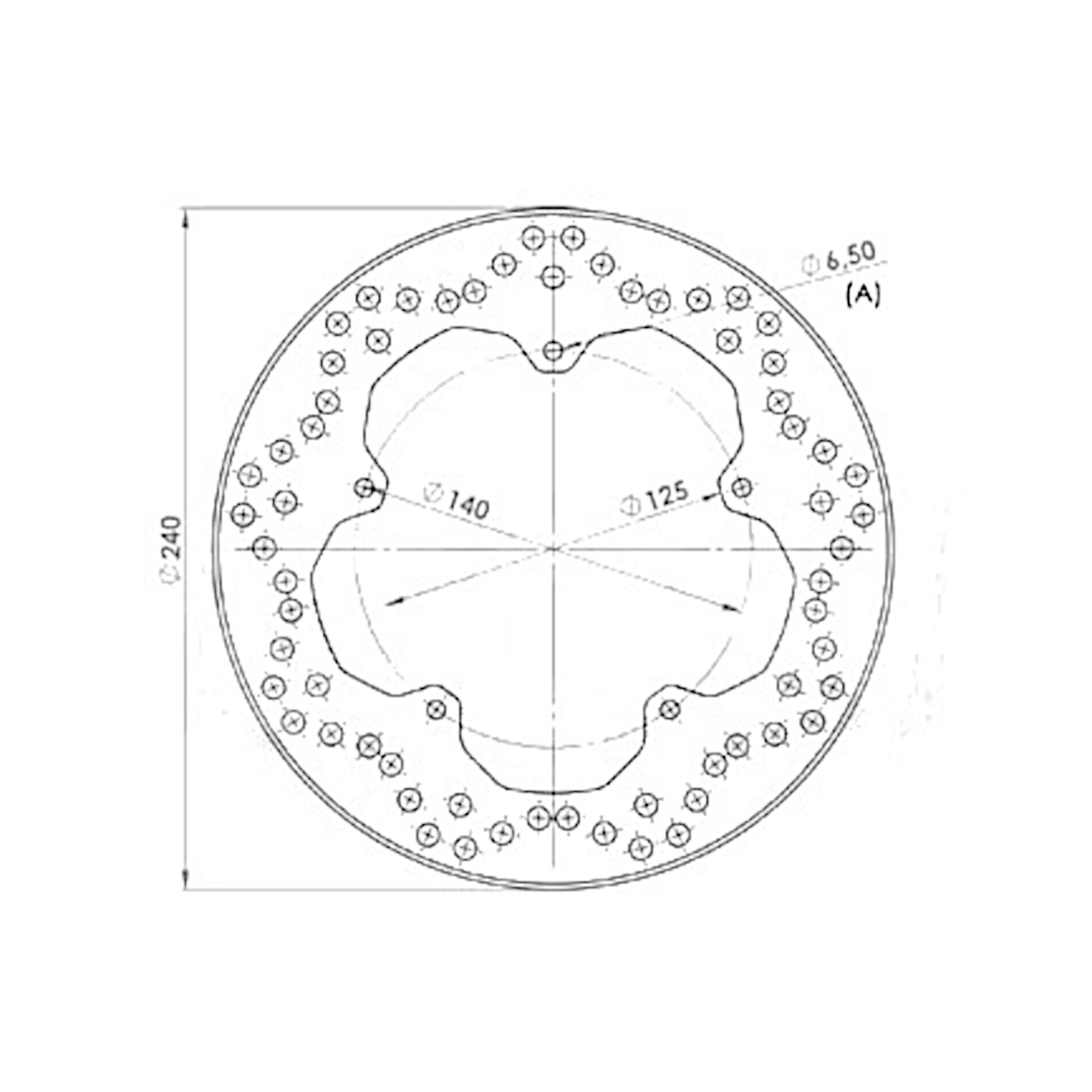 Disque de frein NG Brake Disc D.240 fixe avant gauche - 638
