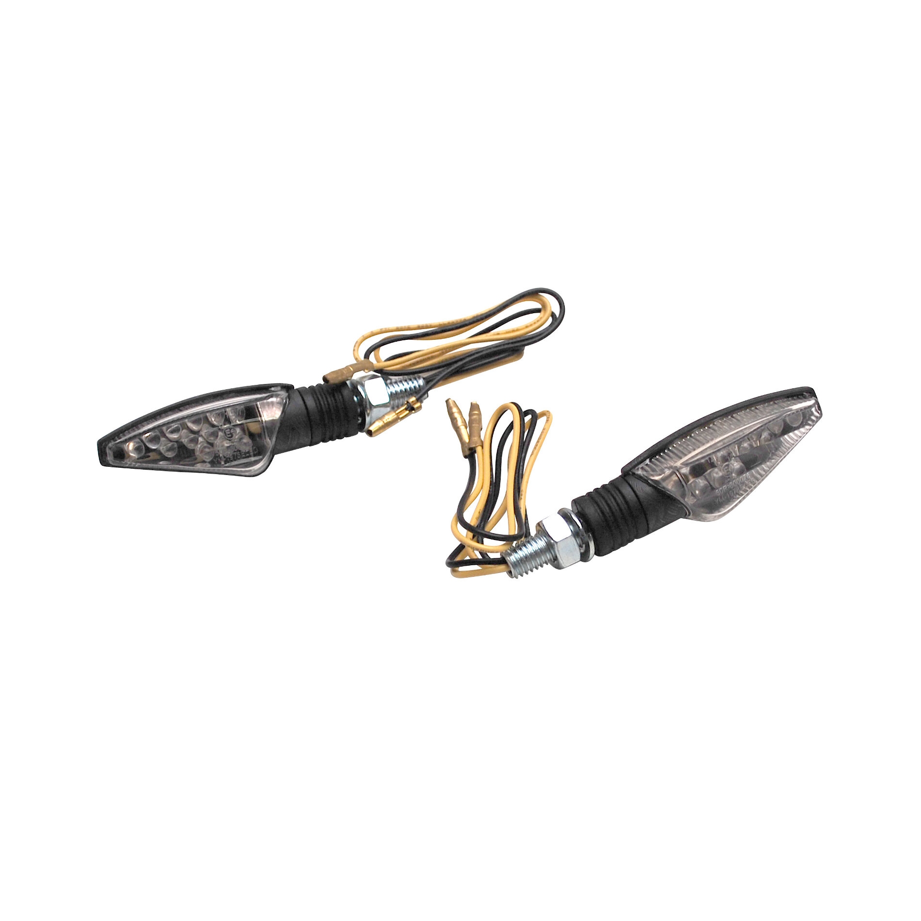 Clignotants Replay mini cap transparent/carbone à leds orange