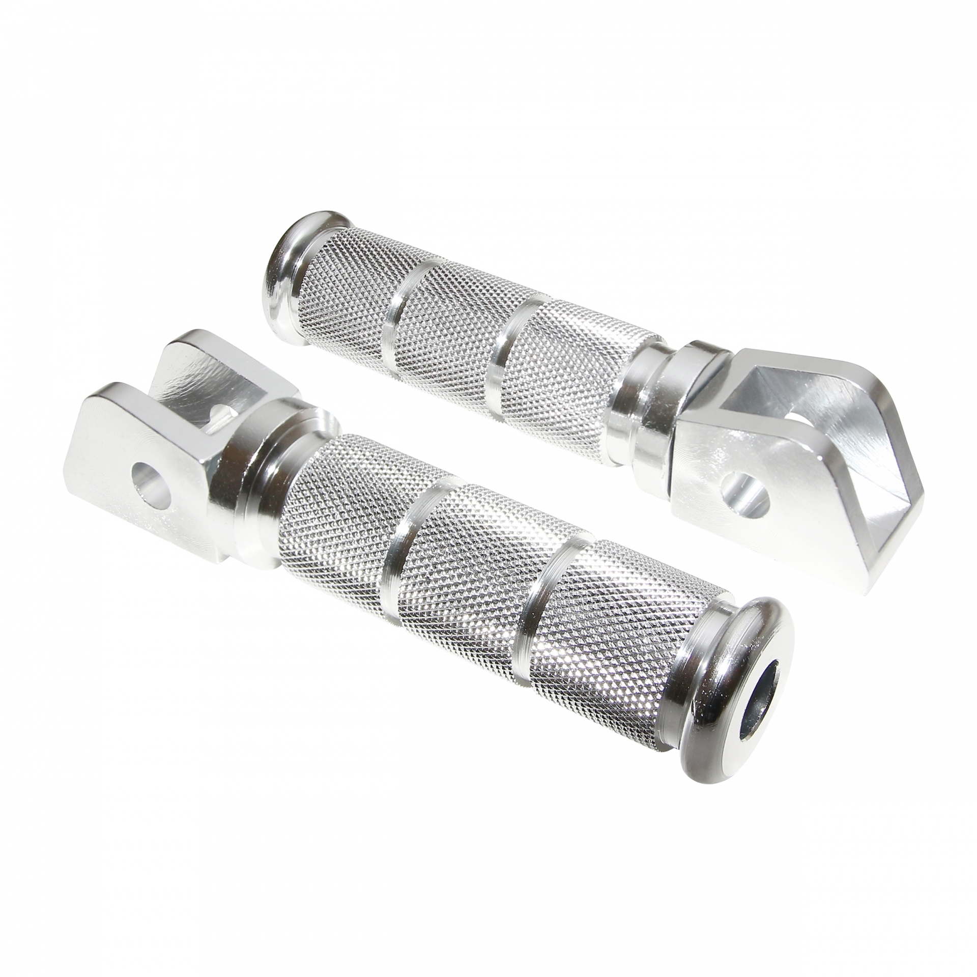 Repose pieds alu moleté Derbi 50 Senda argent
