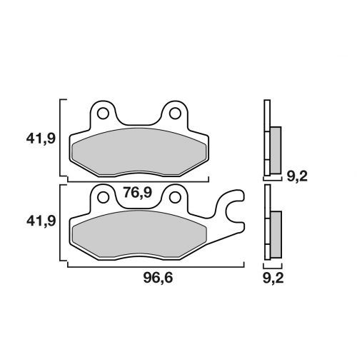 Plaquettes de frein Brembo 07033XS métal fritté arrière