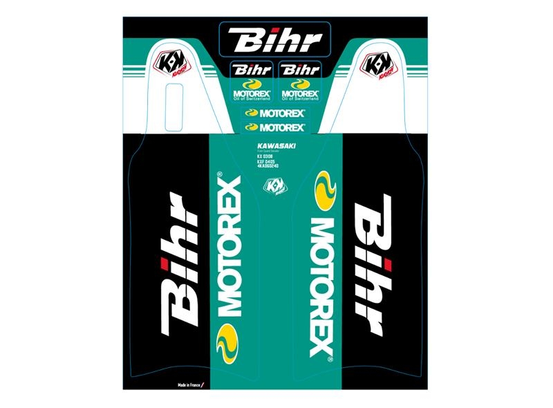 Kit de déco de fourche Kutvek Bihr/Motorex Kawasaki KX125-250