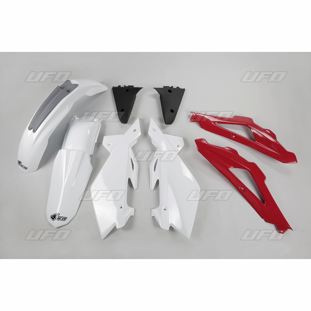 Kit plastique UFO Husqvarna 250/450/510 TC 2007 blanc/rouge/gris (coul