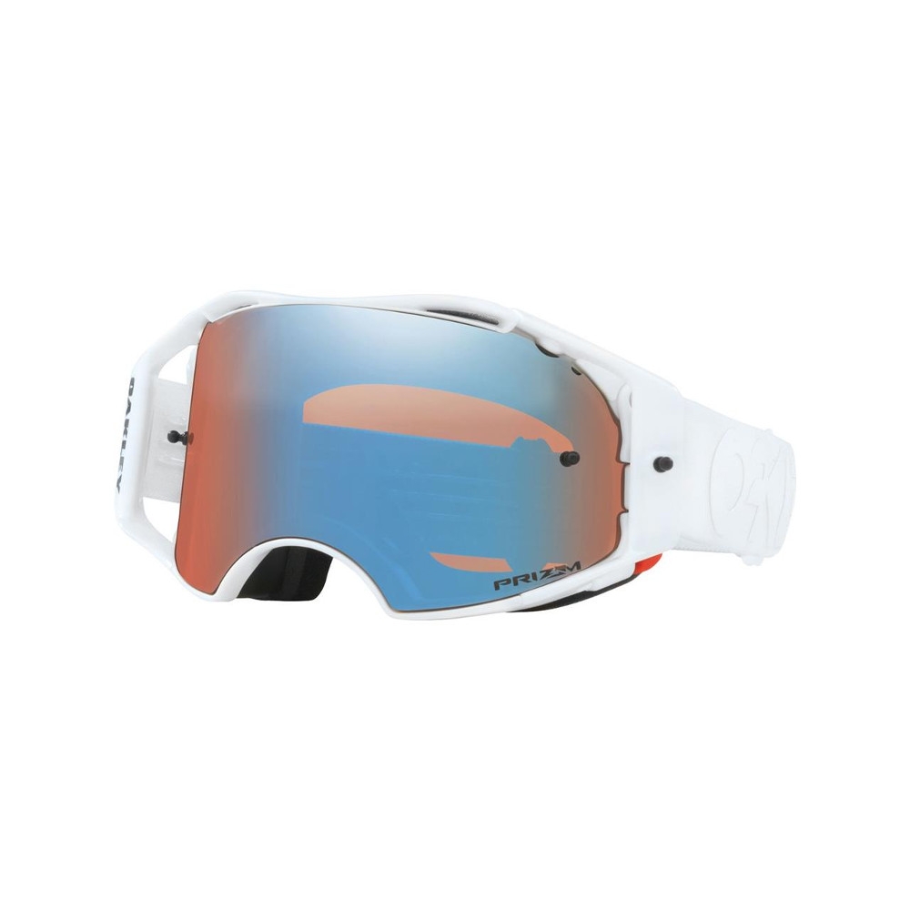 Masque cross Oakley Airbrake Whiteout écran Prizm sapphire iridium
