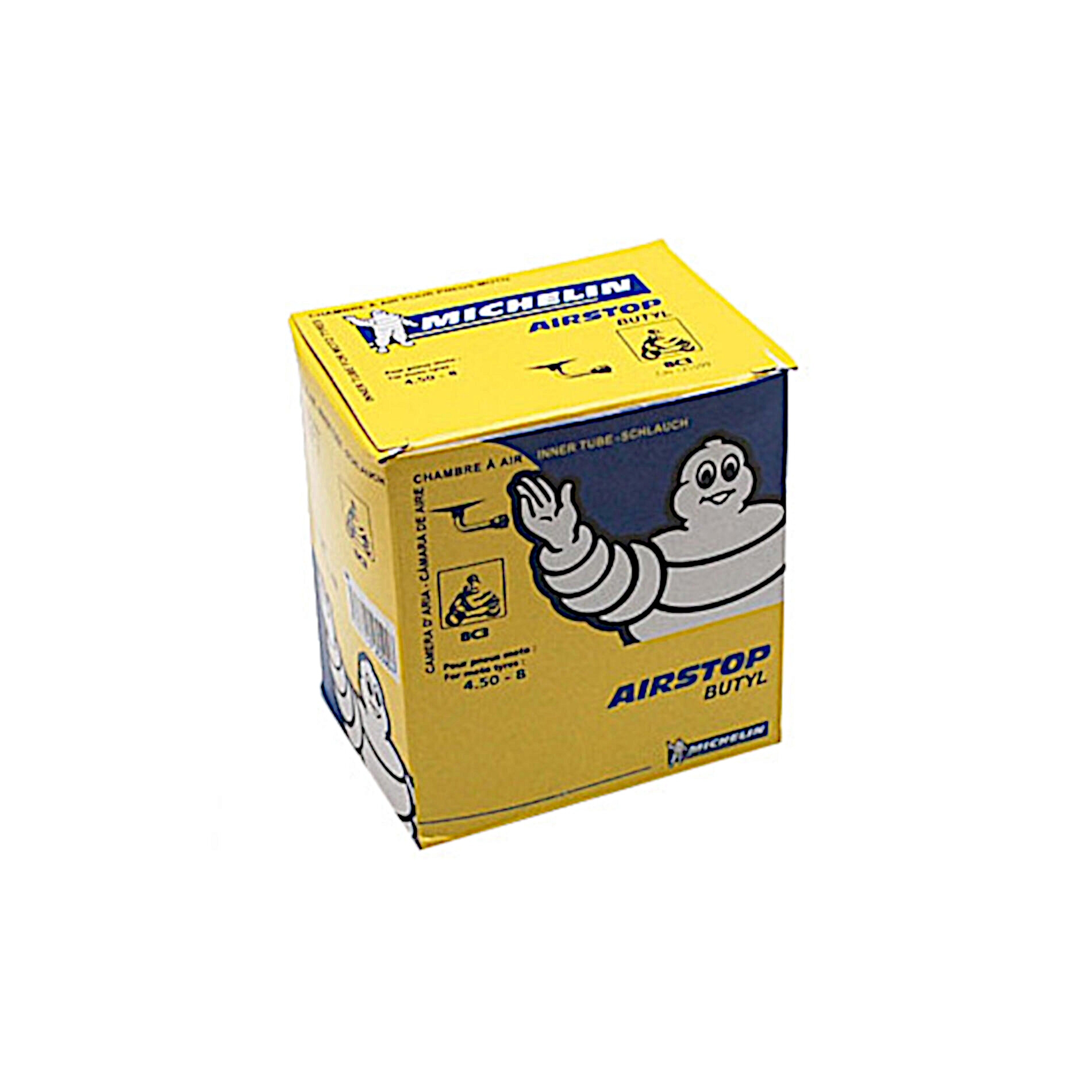 Chambre à air Michelin scooter 4,50-8 valve coudée à 90