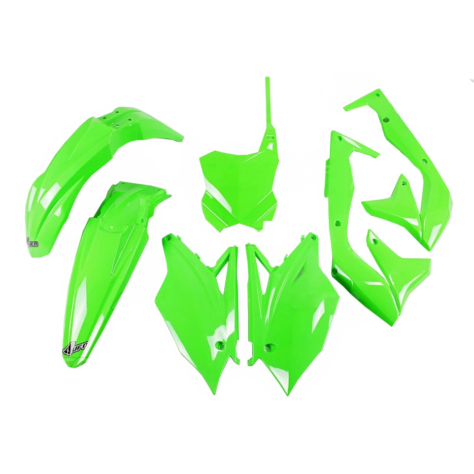 Kit plastique UFO Kawasaki 450 KX-F 2018 vert fluo