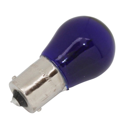 Ampoule BA15S S25 stop/clignotant 12V 21W Bleu