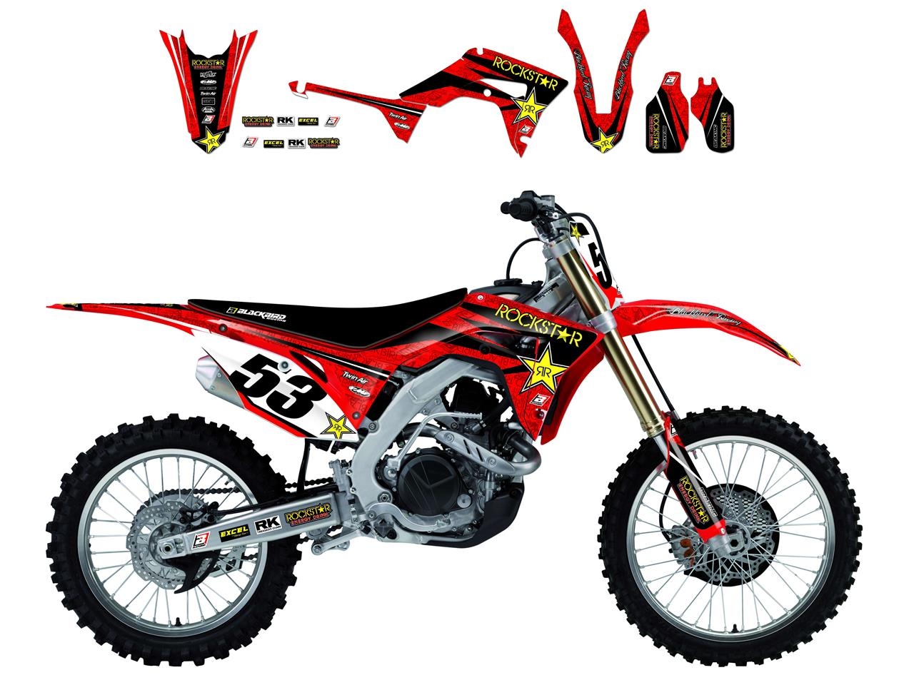 Kit déco Blackbird Rockstar Energy Honda CR 125R 02-07