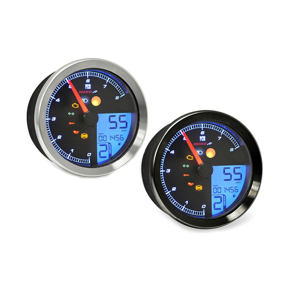 Compteur de vitesse Koso HD-02S chromé
