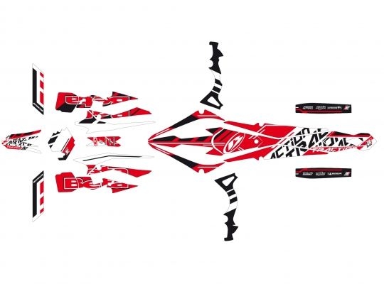 Kit déco Traction Blackbird Beta 300 EVO 2T 15-17 rouge/noir