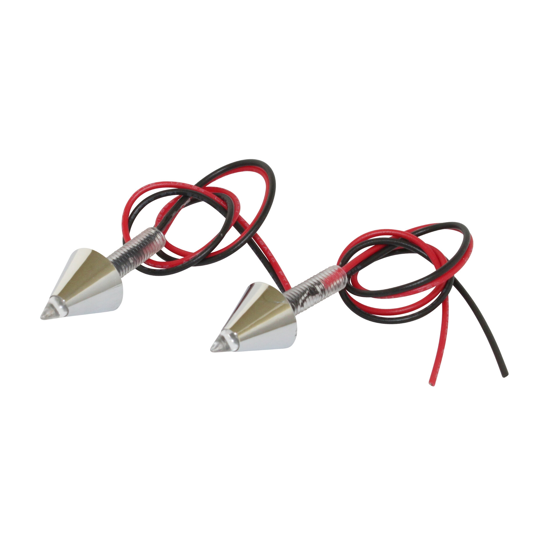 Feu arrière universel Replay pour plaque conique chrome avec led rouge