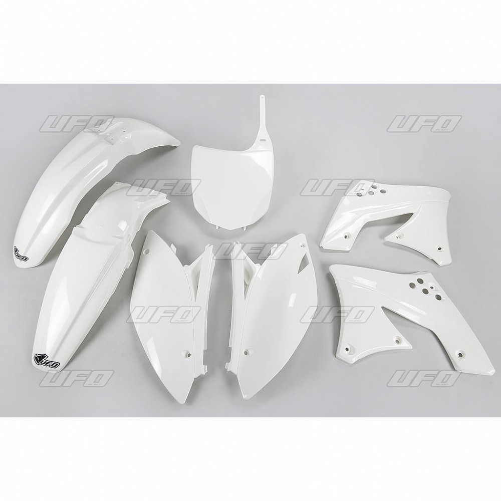 Kit plastique UFO Kawasaki 250 KX-F 2009 blanc