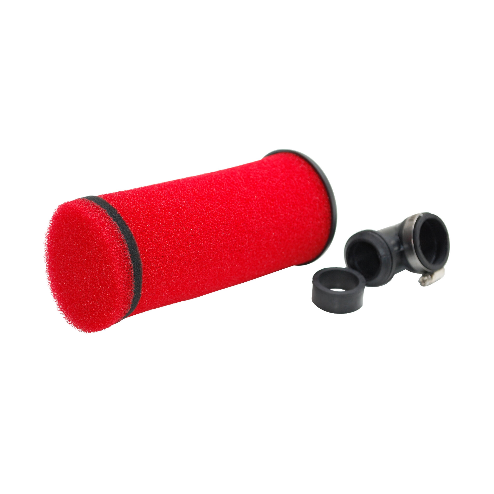 Filtre à air Replay double mousse long rouge coude 90 D. 35/28