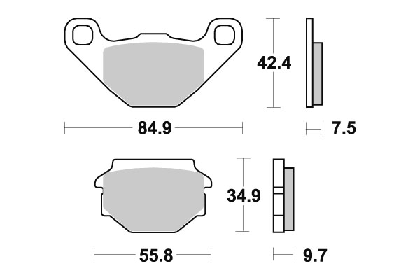 Plaquettes de frein SBS céramique 118HF