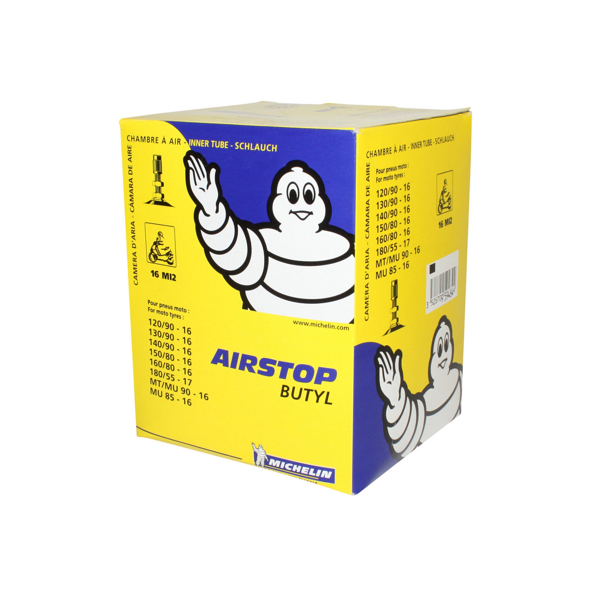 Chambre à air Michelin Street 140/90-16 valve droite TR4