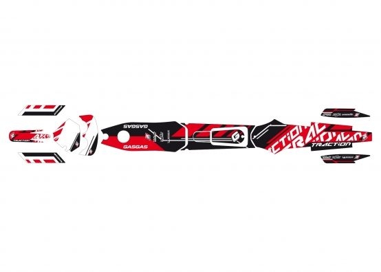 Kit déco Traction Blackbird Gas Gas TXT 300 PRO Trial 02-07 rouge/noir