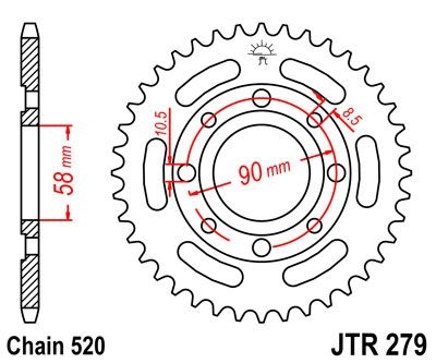 Couronne JT Sprockets Acier pas 520 35 dents - Pour Honda NSR 125 F 85
