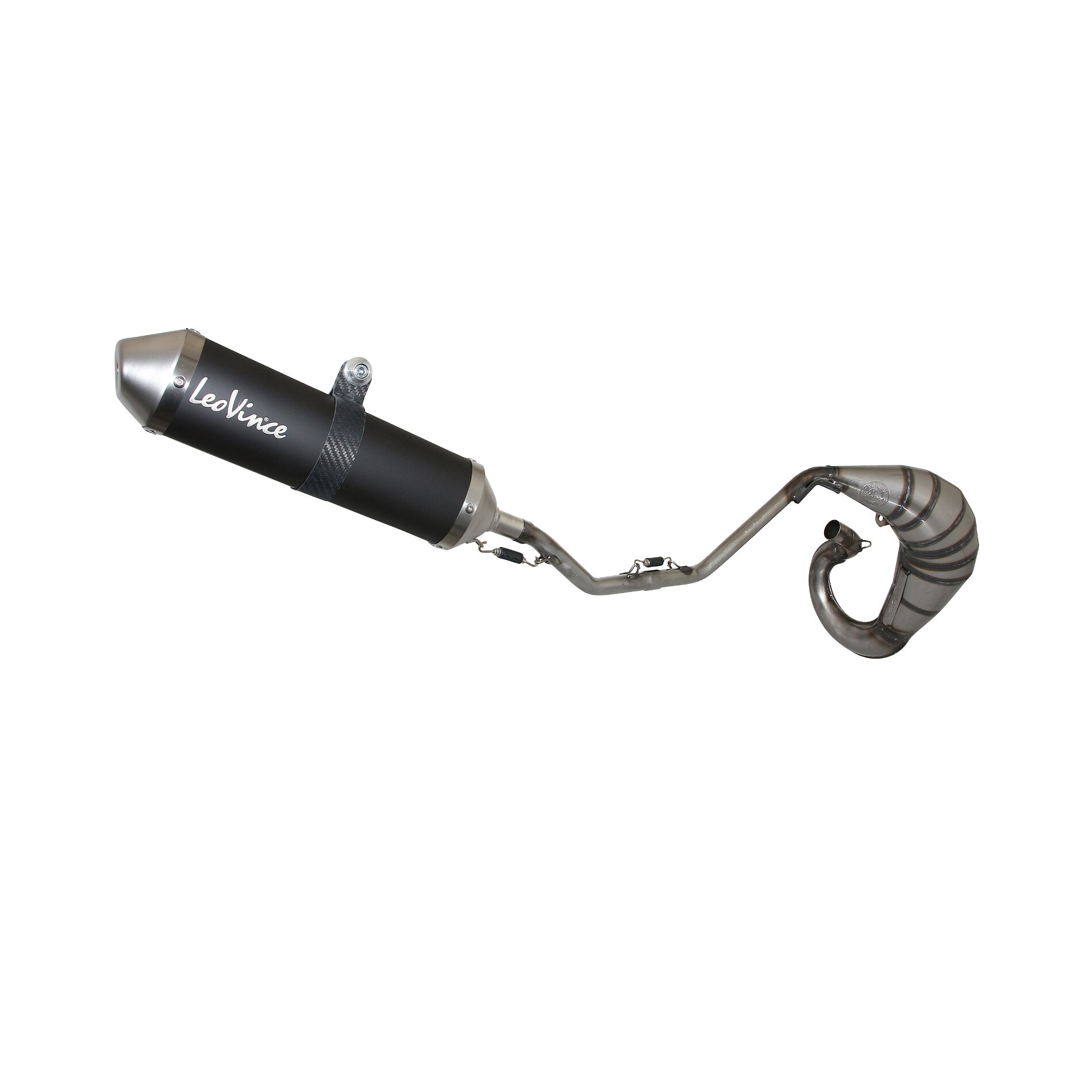 Pot déchappement Leovince X-fight Black passage haut Derbi DRD Pro 12