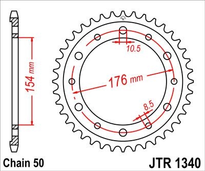 Couronne JT Sprockets Acier pas 530 43 dents - Pour Honda VFR 800 X Cr