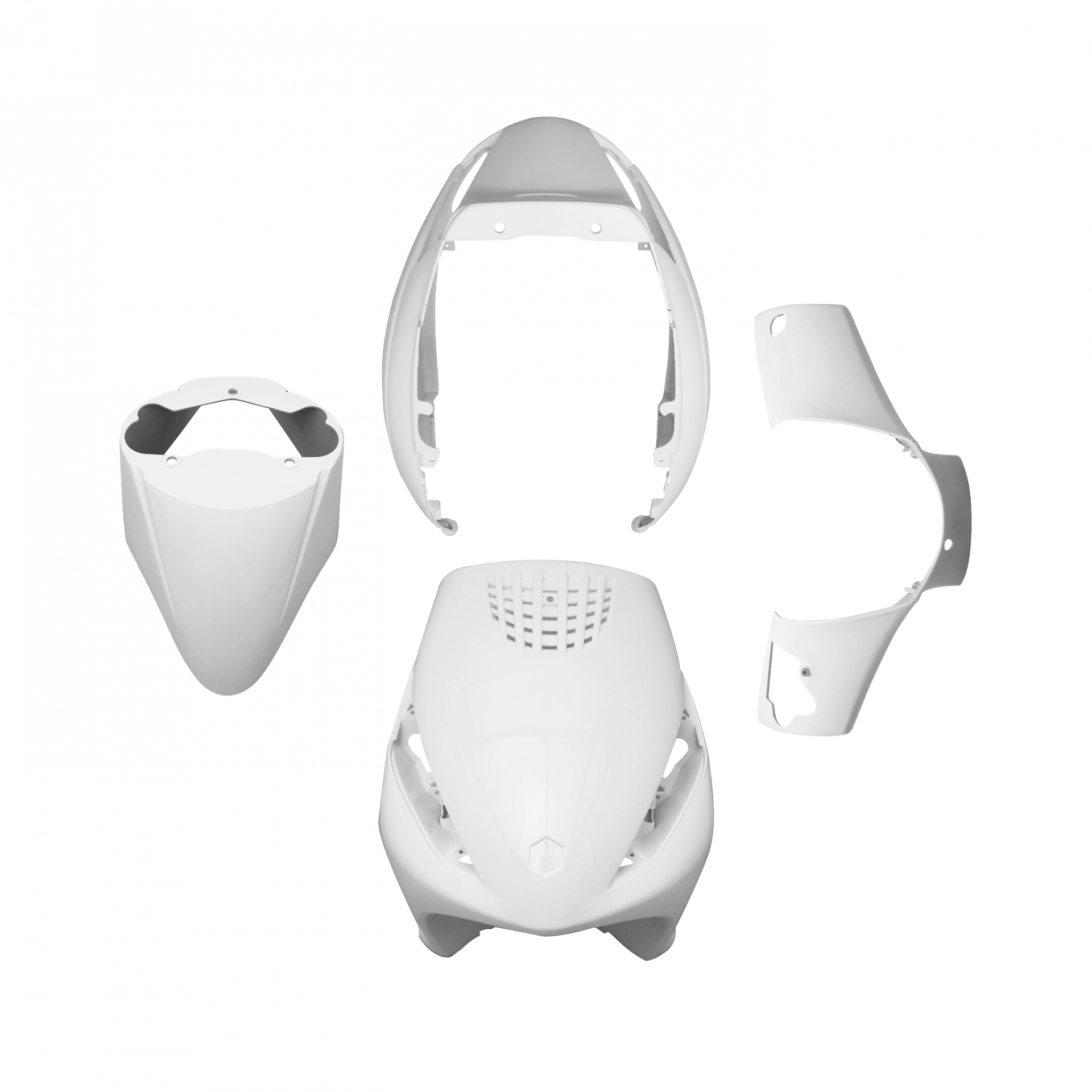 Kit carénage 1Tek Tuning Blanc 4 pièces Zip 50 2T/4T AC