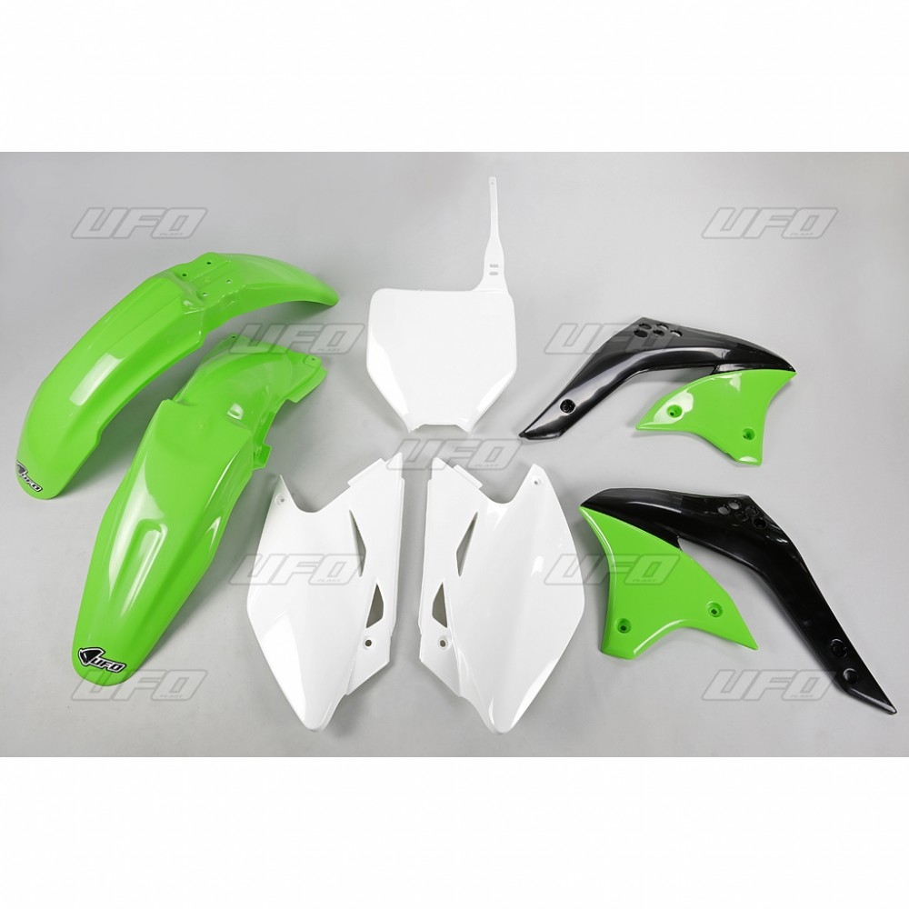Kit plastique UFO Kawasaki 450 KX-F 2006 vert/blanc (couleur origine)