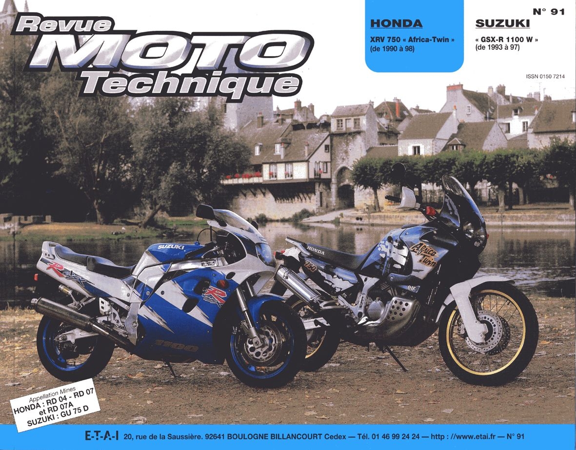 Revue Moto Technique 91.2 Honda XRV 750 Africa Twin / Suzuki GSX-R 110