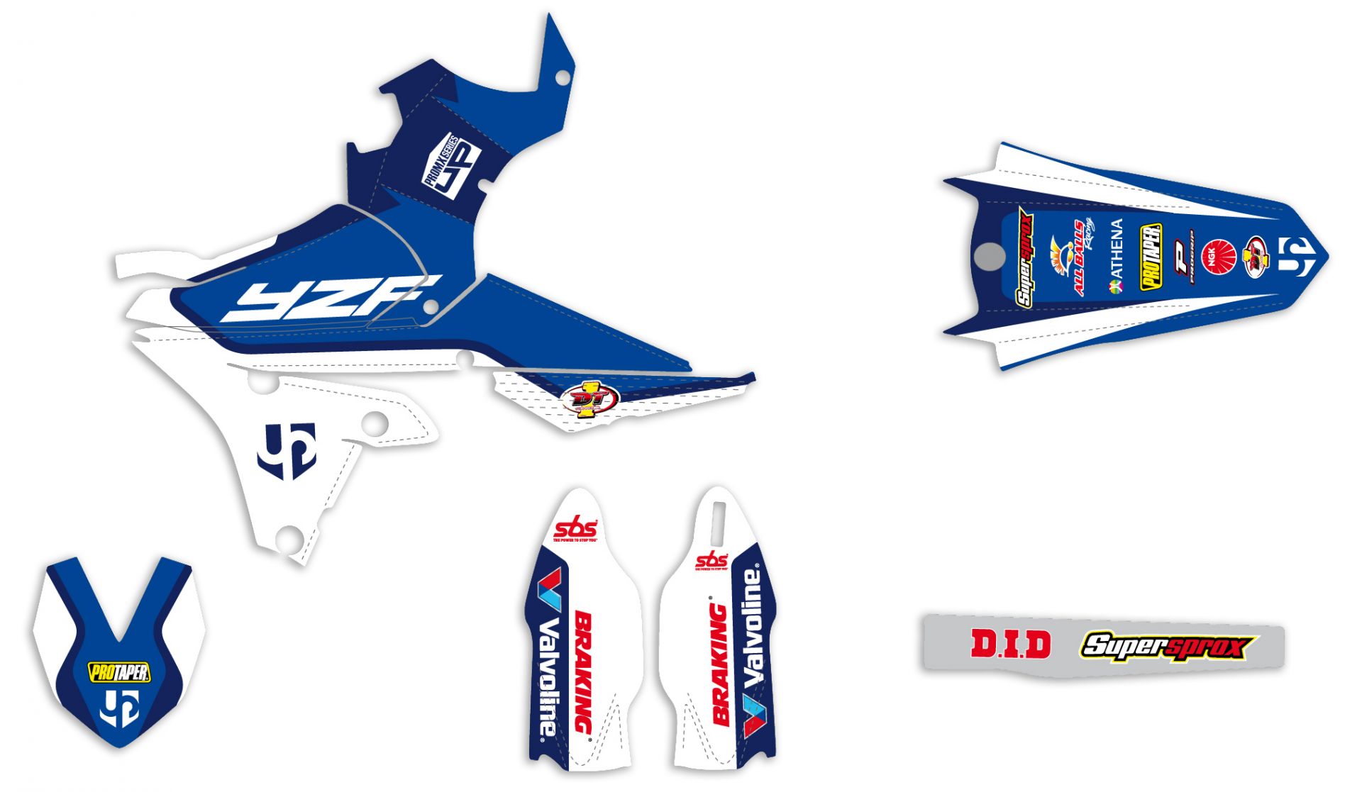 Kit déco Up Design pour Yamaha YZF 250/450 2014-2016