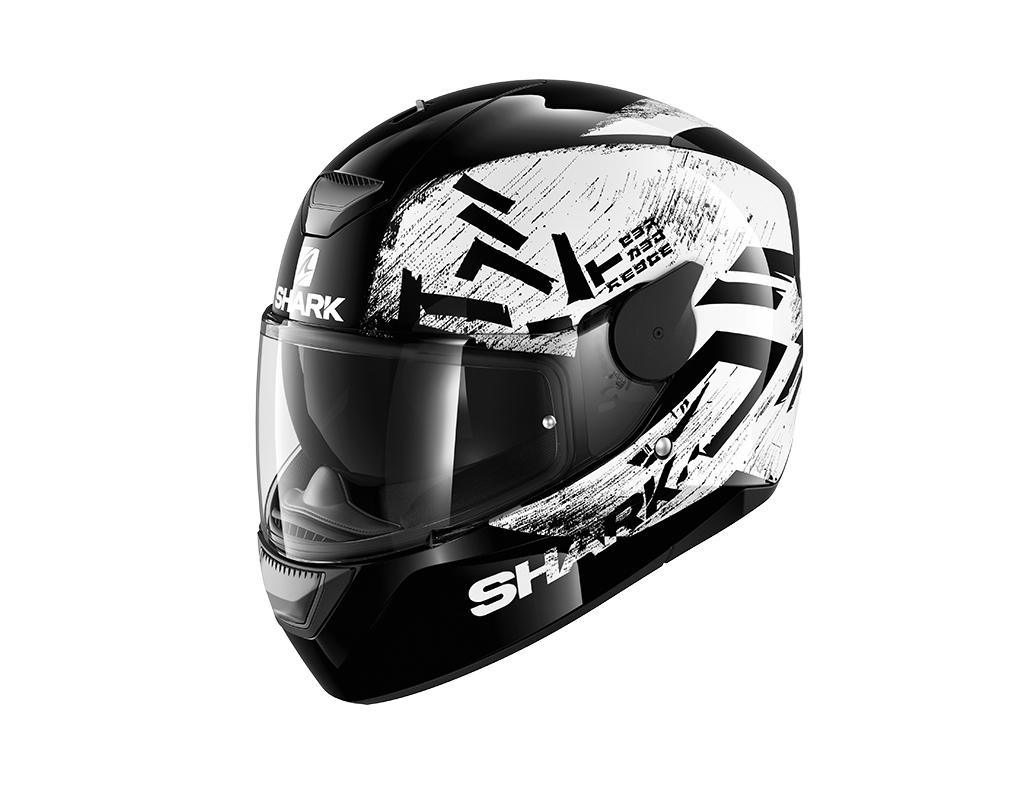 Casque intégral Shark D-SKWAL HIWO noir/blanc/noir - S