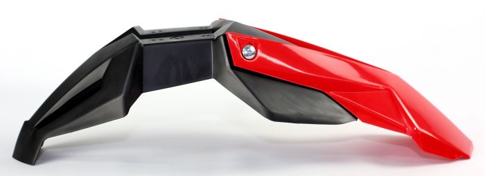 Garde Boue Super Motard Universel Avant Noir/Rouge