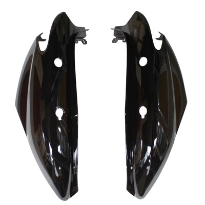 Coque arrière noire brillante adaptable MBK 50 Ovetto 2008>/Yamaha 50