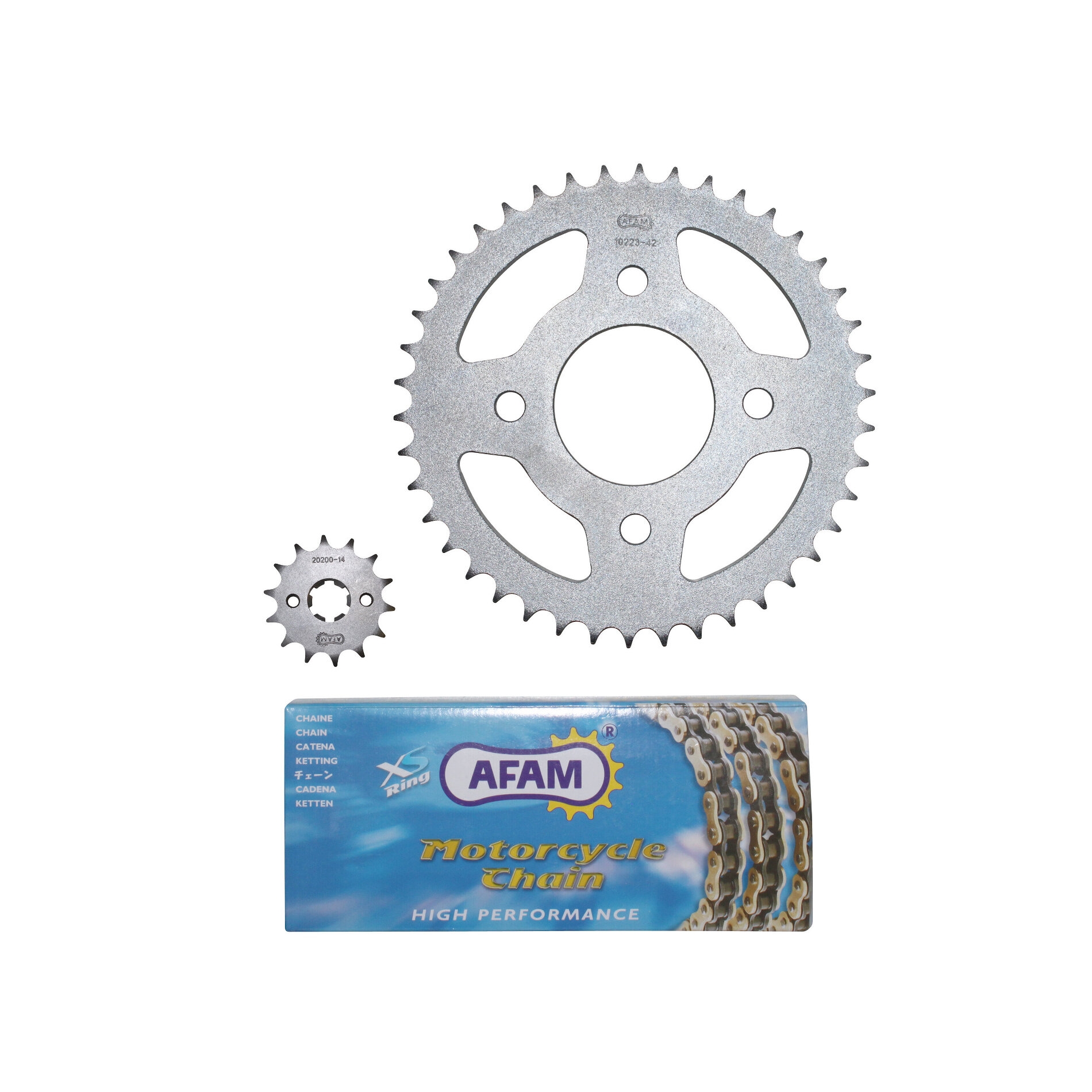 Kit chaîne Afam 14x42 Daelim 125 Daystar 01-07