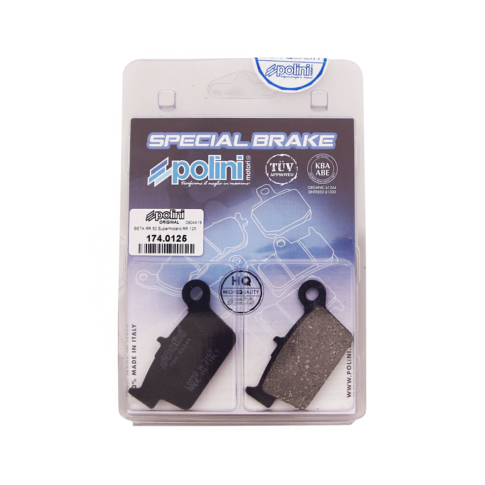 Plaquettes de frein Polini arrière Beta RR 50/125 2004>