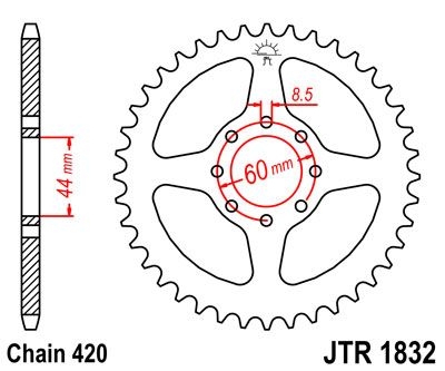 Couronne JT Sprockets Acier pas 420 52 dents - Pour Yamaha DT 50 R 99-