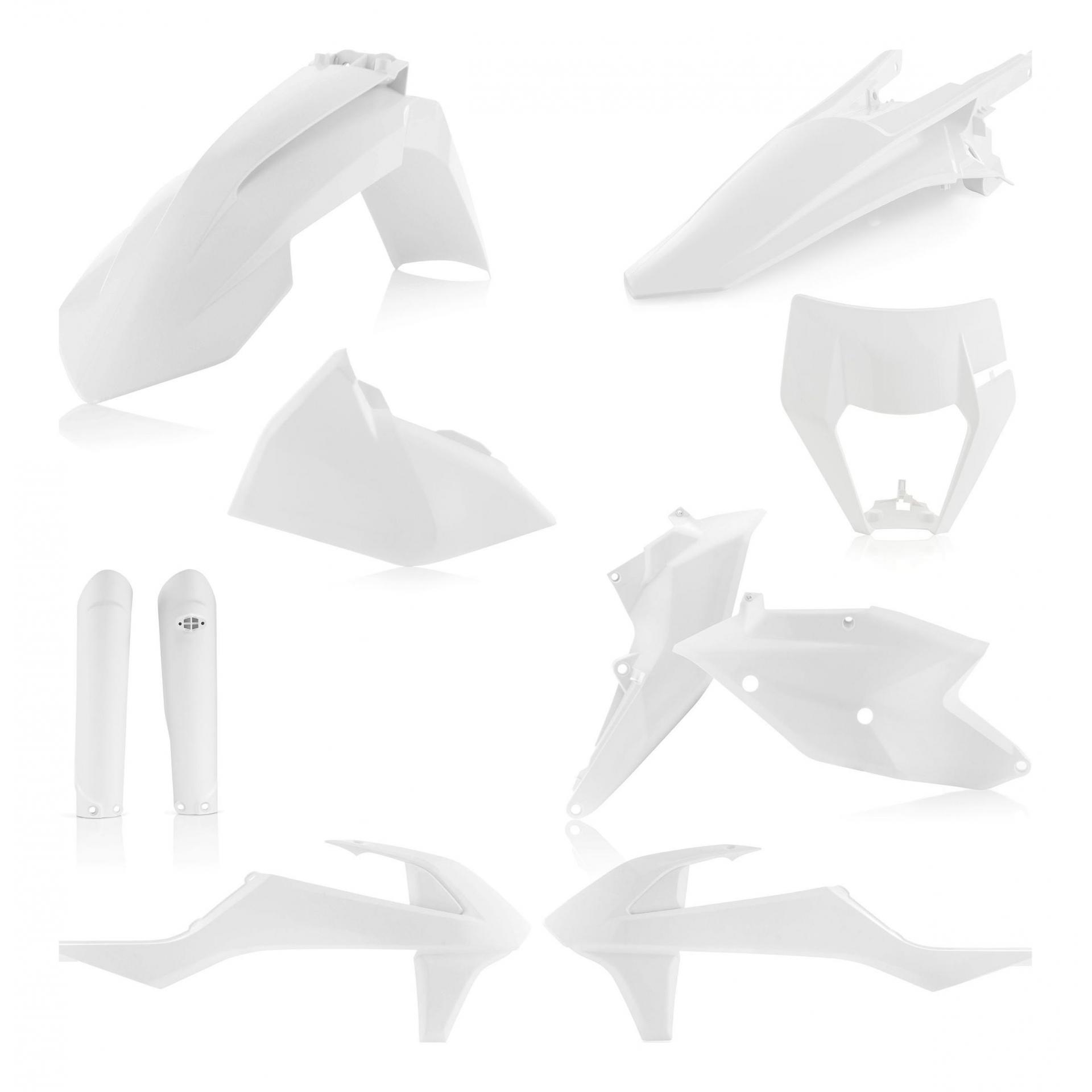 Kit plastiques complet Acerbis KTM 125 EXC 2019 blanc