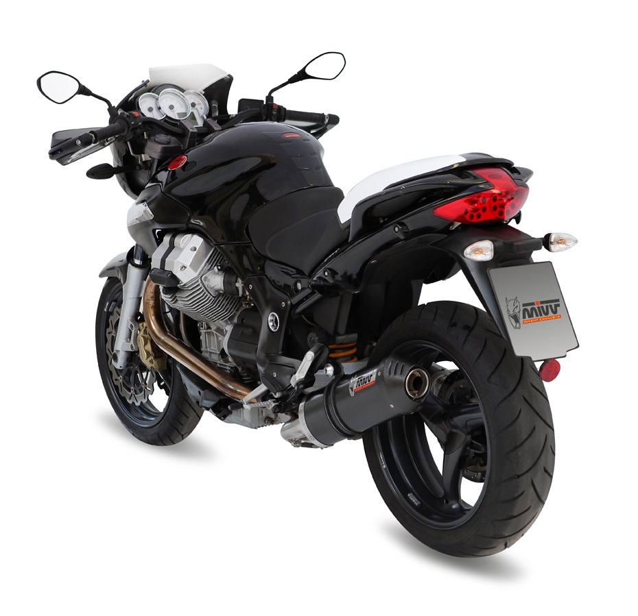 Silencieux MIVV Oval carbone / casquette carbone Moto Guzzi Breva 1200