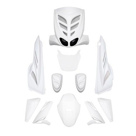 Carrosserie BCD 9 pièces Mbk Stunt / Yamaha Slider blanc non homologué